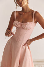 Bustier Bodice Midi Dress For Women