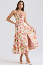 Sleeveless Floral Fit and Flare Dress