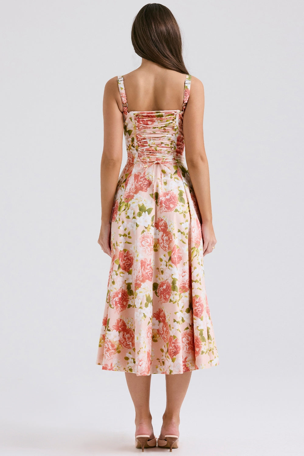Sleeveless Floral Fit and Flare Dress