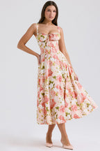 Sleeveless Floral Fit and Flare Dress