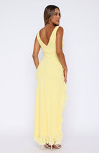 Women's Fitted Maxi Dress with Sleeveless V Neck Design