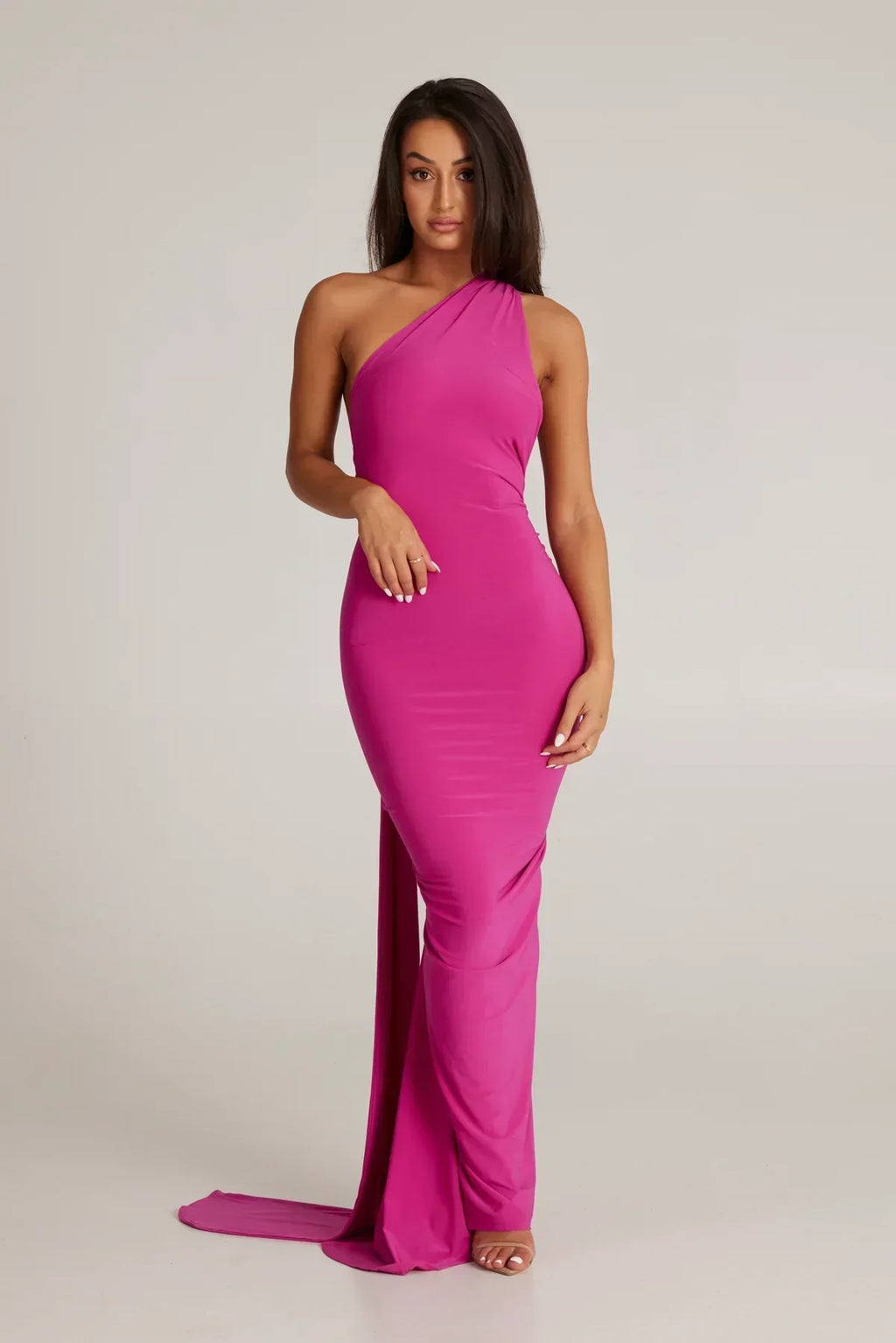 Women's Halter Neck Open Back Maxi Dress with Scarf Detail