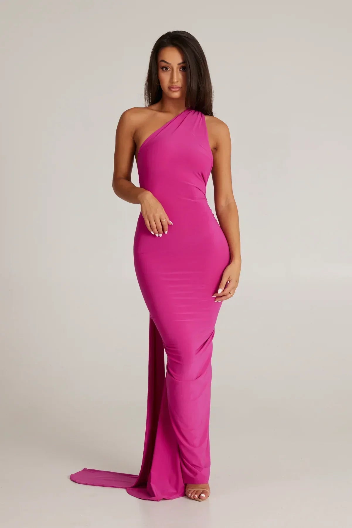 Women's Halter Neck Open Back Maxi Dress with Scarf Detail