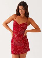 Floral Print Cami Mini Dress