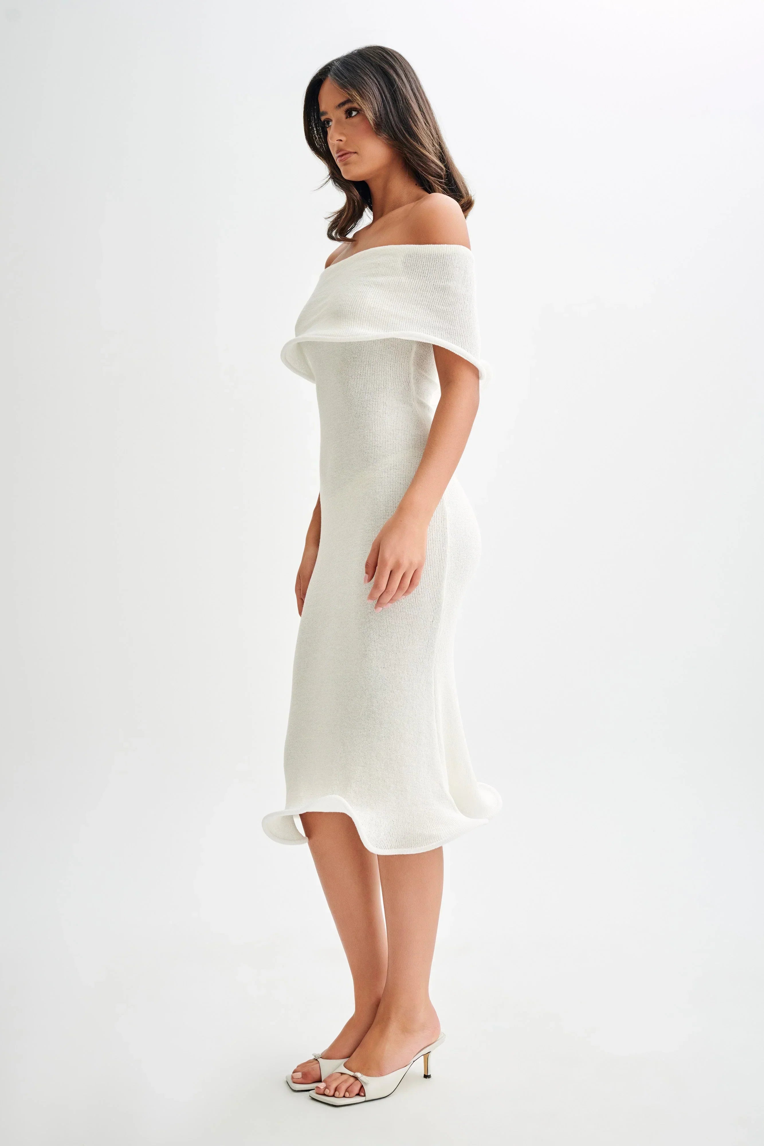 Soft Knit Off Shoulder Tube Dress