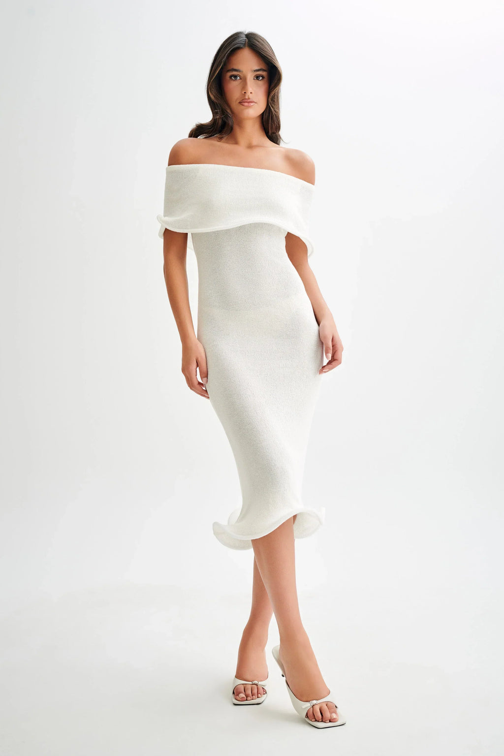 Soft Knit Off Shoulder Tube Dress