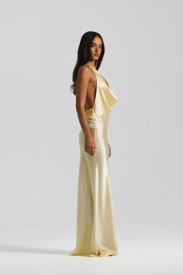 Sleeveless Draped Maxi Dress Women
