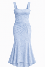 Women's Ruched Mermaid Midi Dress