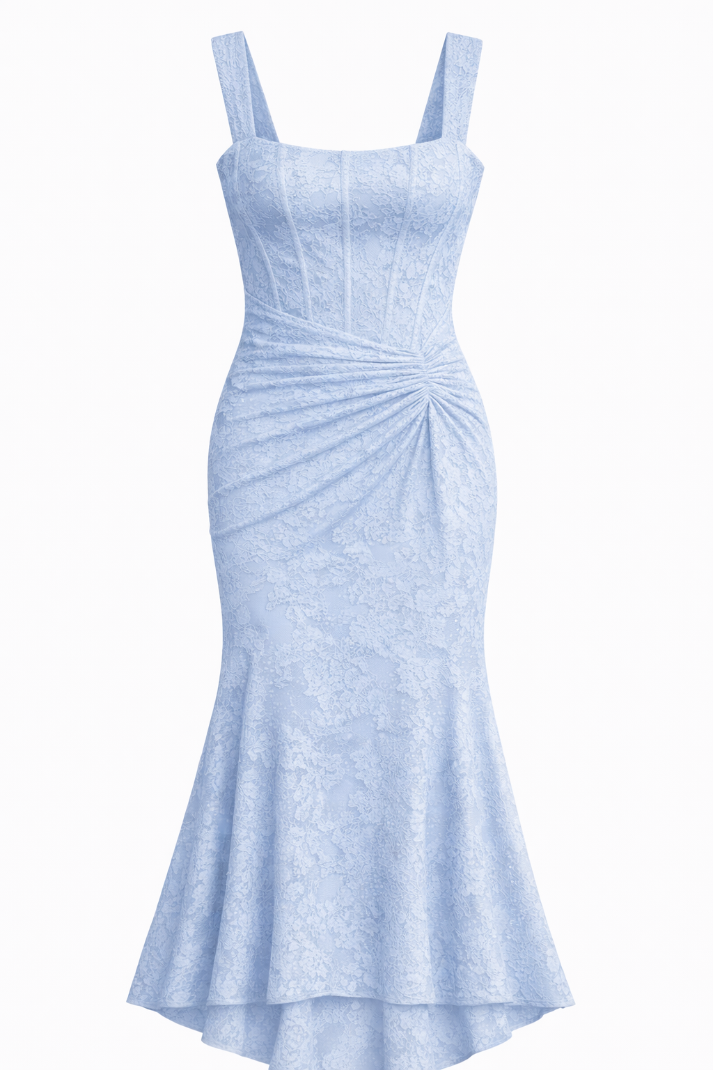 Women's Ruched Mermaid Midi Dress