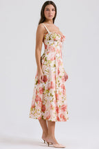 Sleeveless Floral Fit and Flare Dress