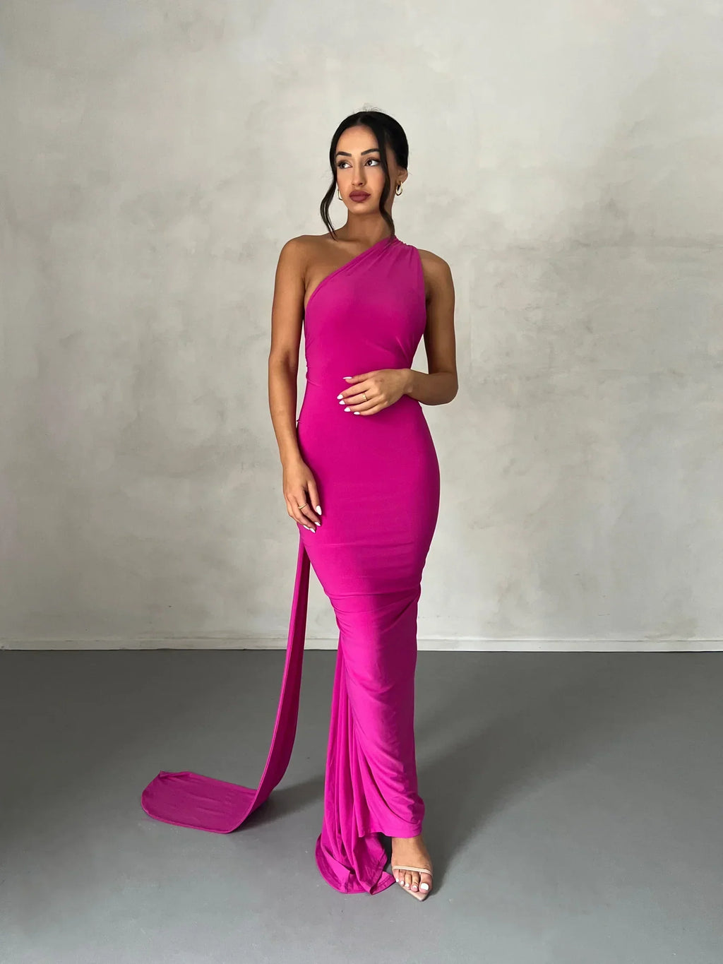 Women's Halter Neck Open Back Maxi Dress with Scarf Detail
