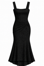 Women's Ruched Mermaid Midi Dress