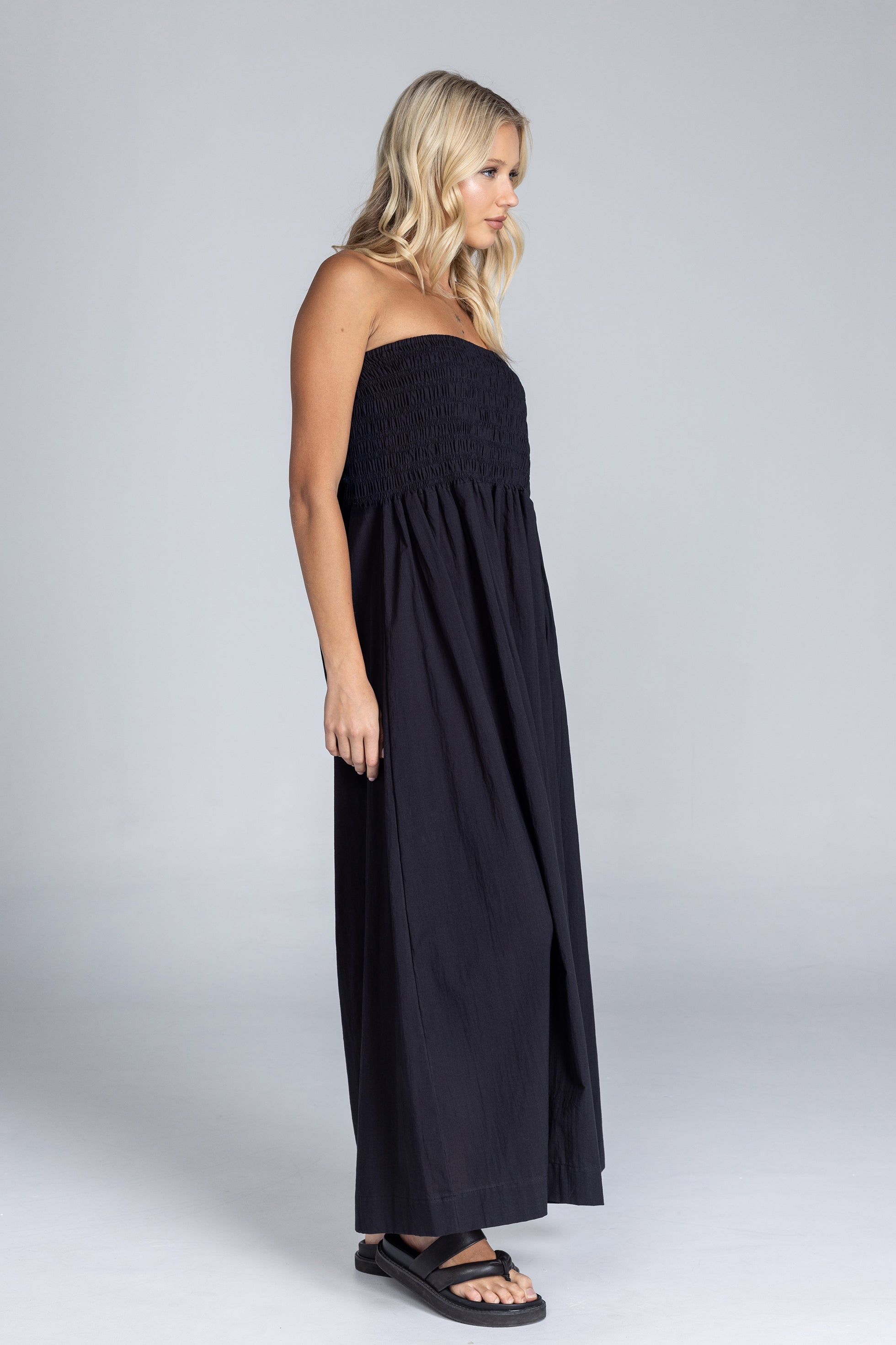 Women's Strapless A Line Maxi Dress