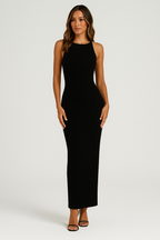 Ribbed Sleeveless Column Dress