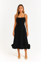 Flounce Hem Tank Midi Dress For Women