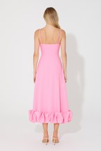 Flounce Hem Tank Midi Dress For Women