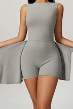 Sleeveless Skort Mini Dress With Side Tie