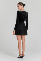 Fit And Flare Lace Trim Mini Dress