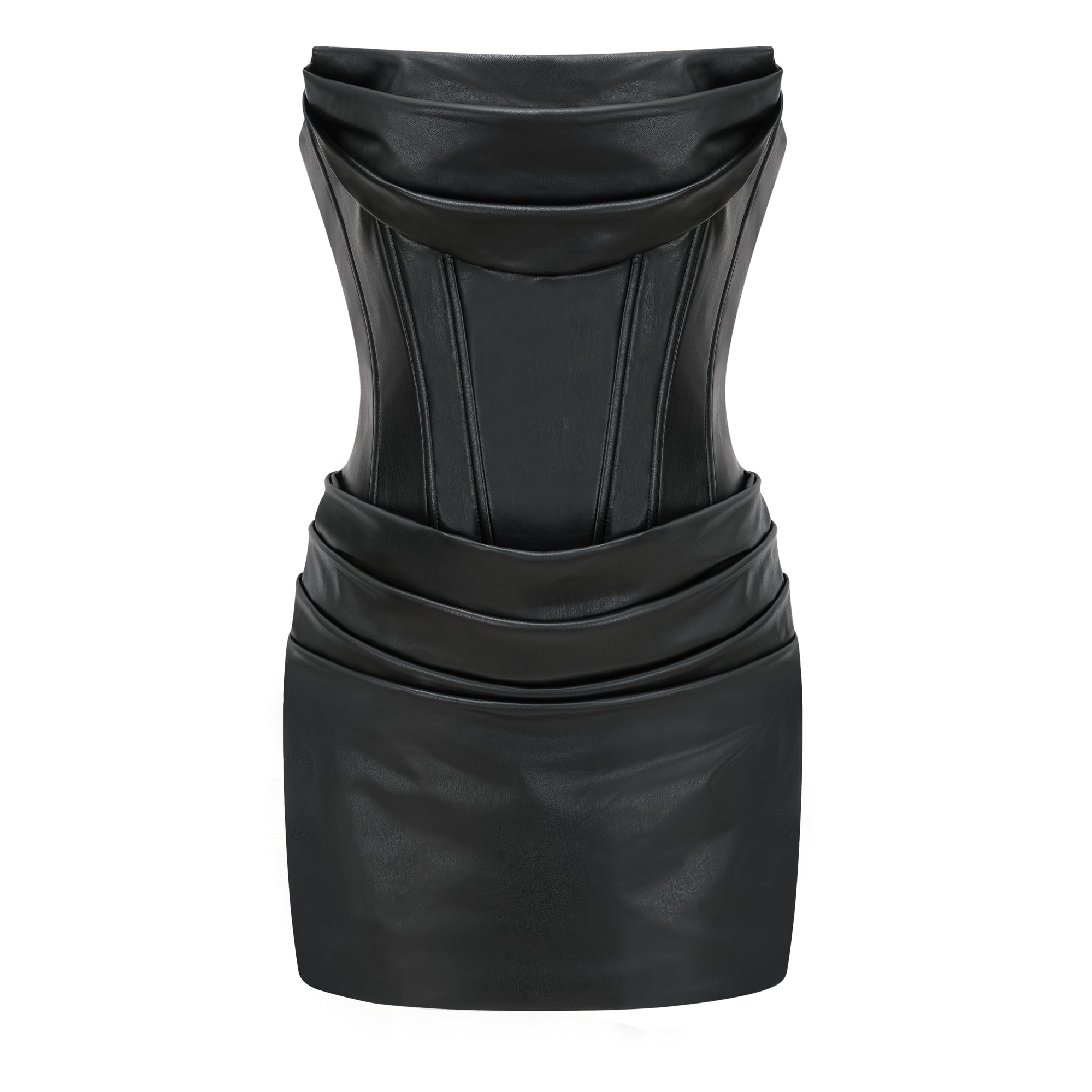 Ruched Bodycon Tube Mini Dress