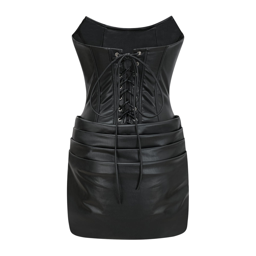 Ruched Bodycon Tube Mini Dress