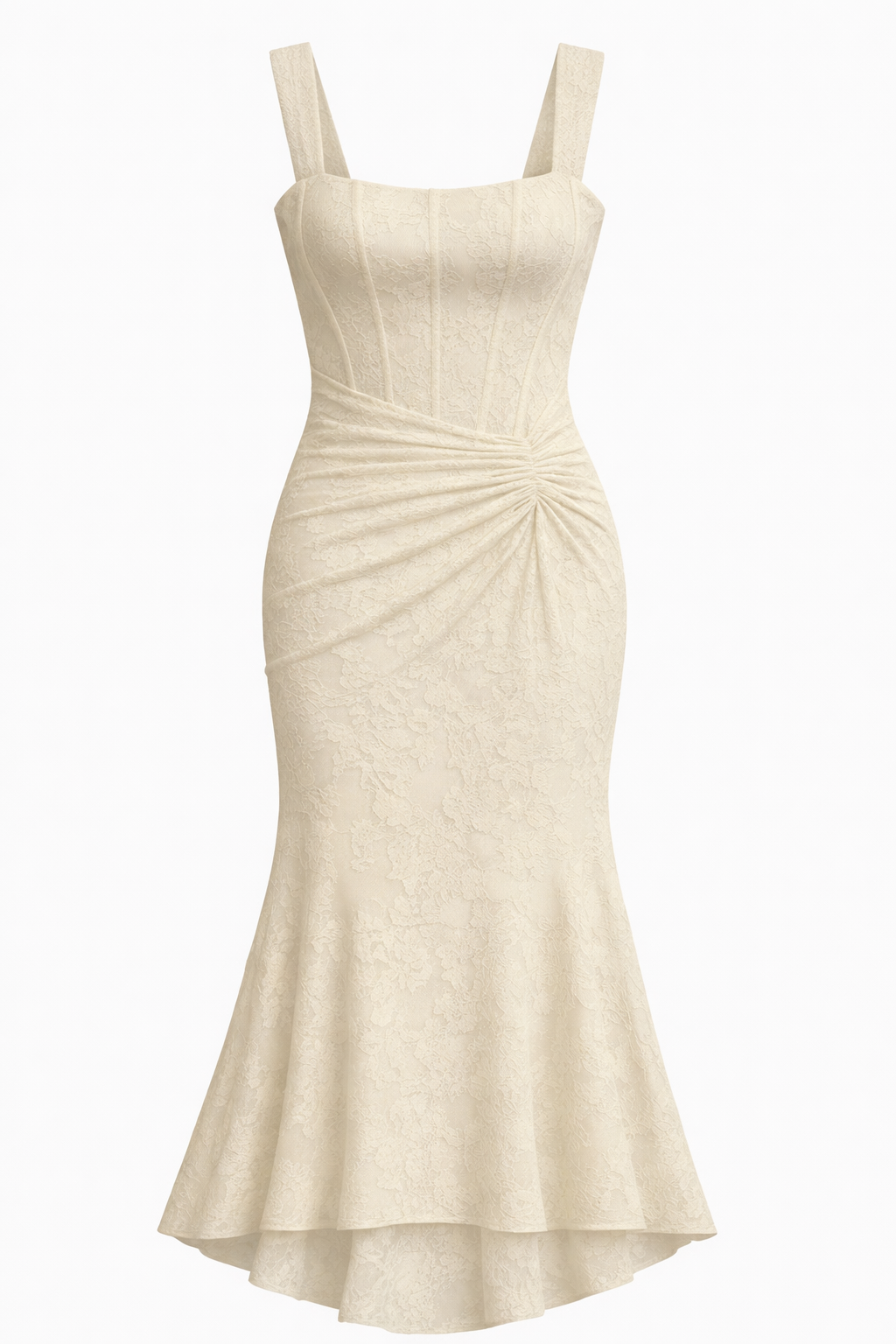 Women's Ruched Mermaid Midi Dress