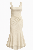 Women's Ruched Mermaid Midi Dress