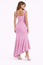 Women's Mermaid Midi Dress With Ruched Detail