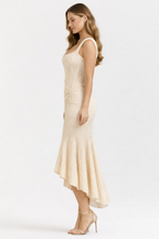 Women's Ruched Mermaid Midi Dress