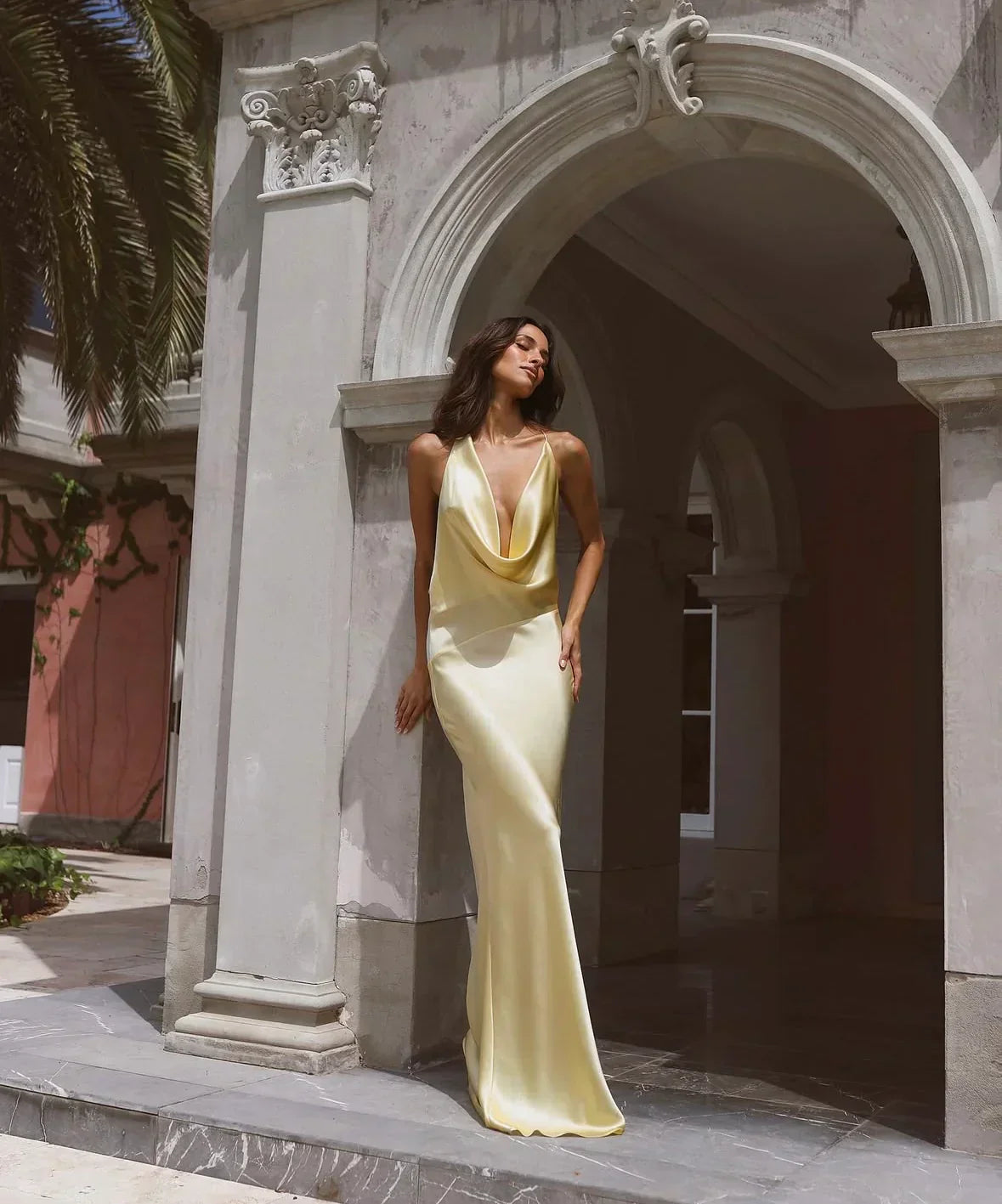 Sleeveless Draped Maxi Dress Women