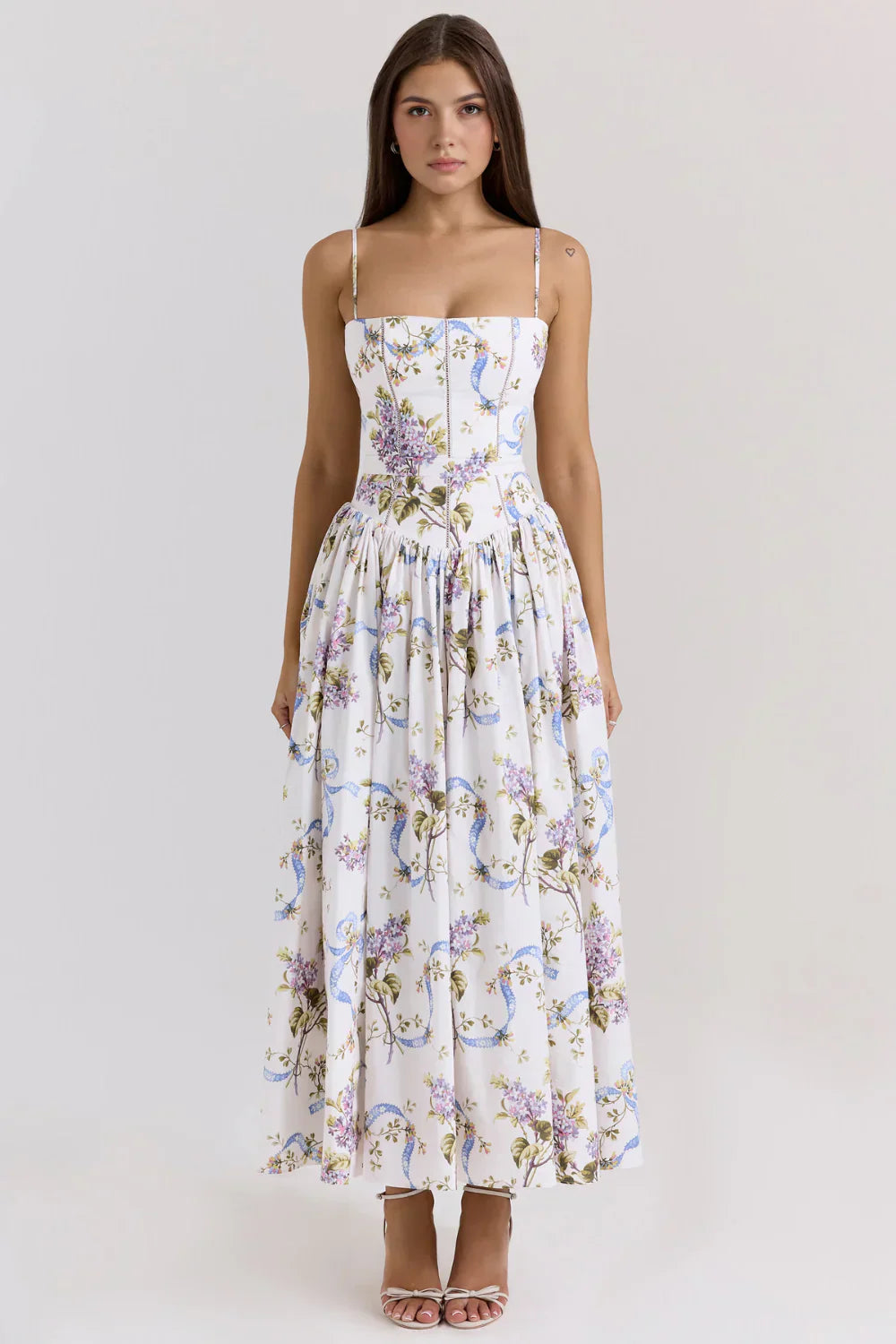 Women's Smocked Bodice Floral Dress Main image