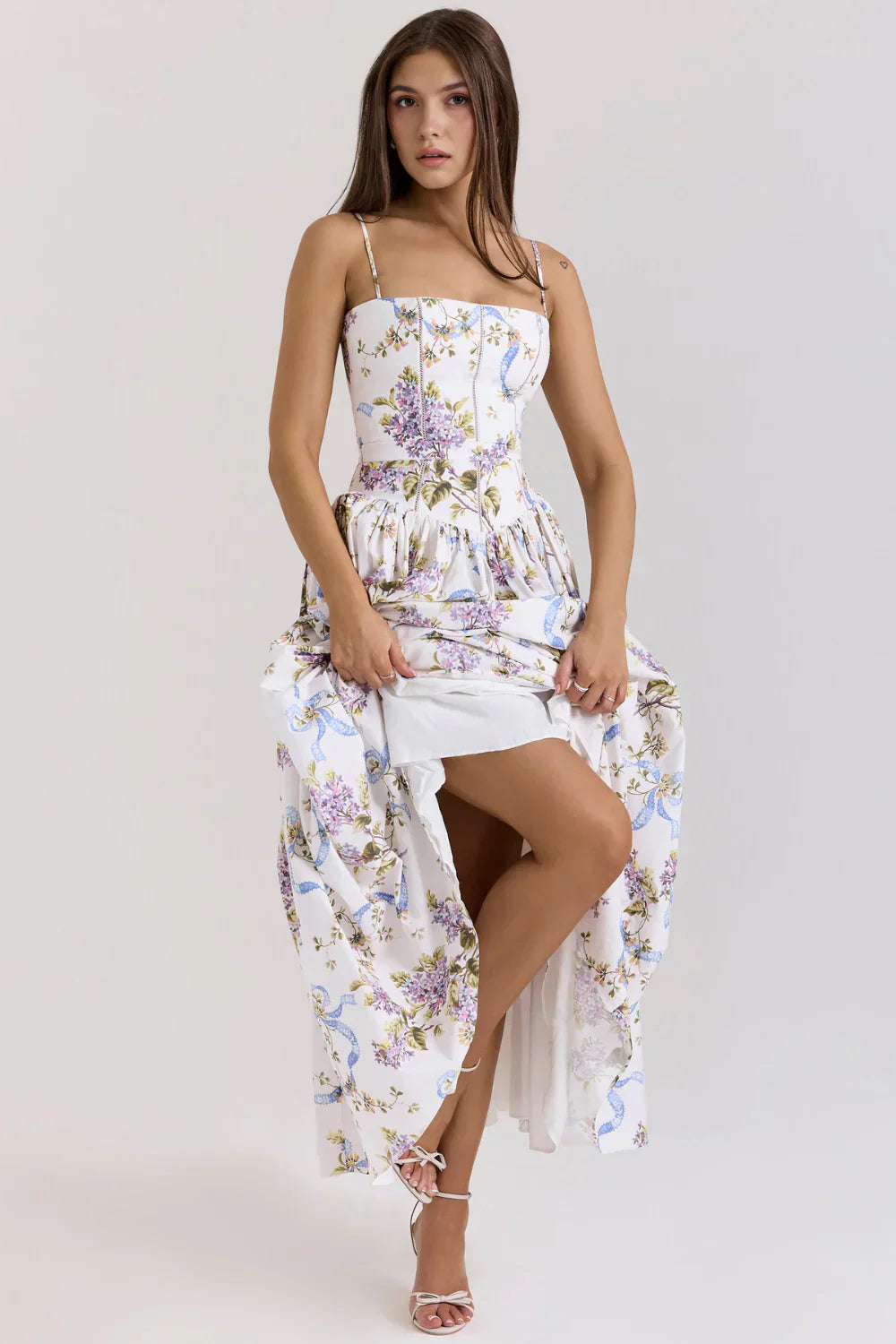 Women's Smocked Bodice Floral Dress