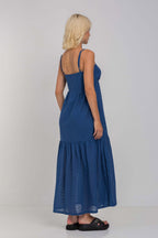 Spaghetti Strap Gathered Maxi Dress