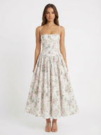 Women's Smocked Bodice Floral Dress