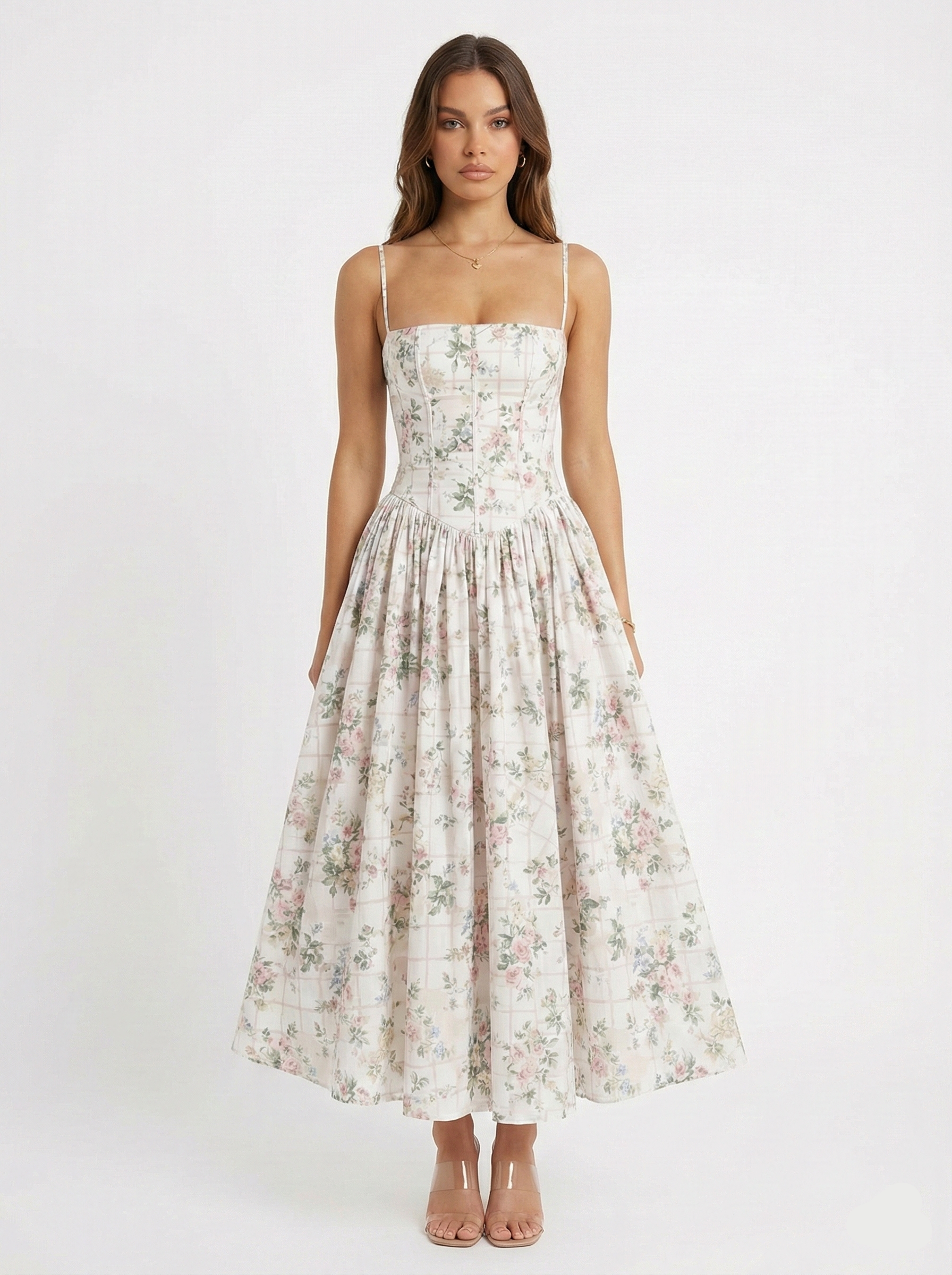 Women's Smocked Bodice Floral Dress