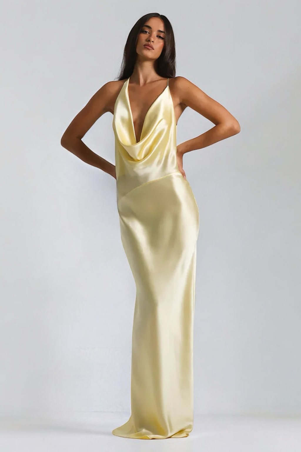 Sleeveless Draped Maxi Dress Women