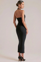 Women's Halter Neck Long Bodycon Dress