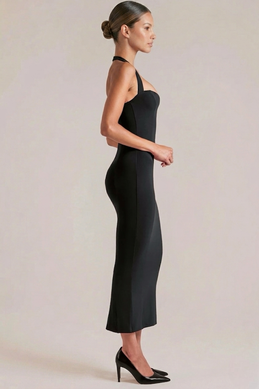 Women's Halter Neck Long Bodycon Dress