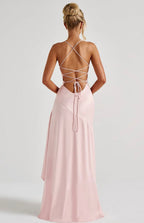 Sweetheart Neck High Slit Maxi Dress