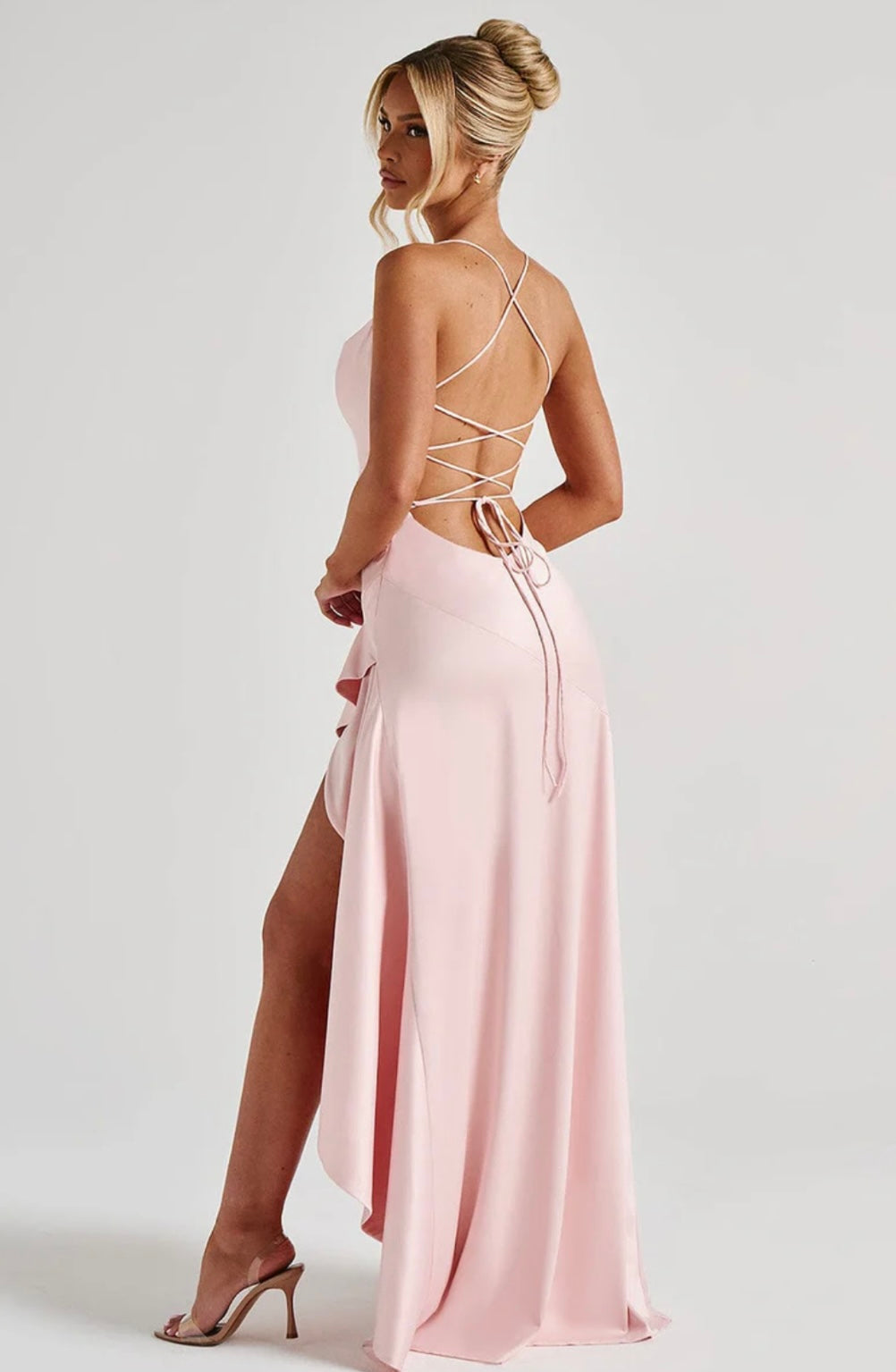 Sweetheart Neck High Slit Maxi Dress