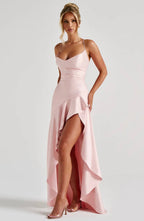 Sweetheart Neck High Slit Maxi Dress