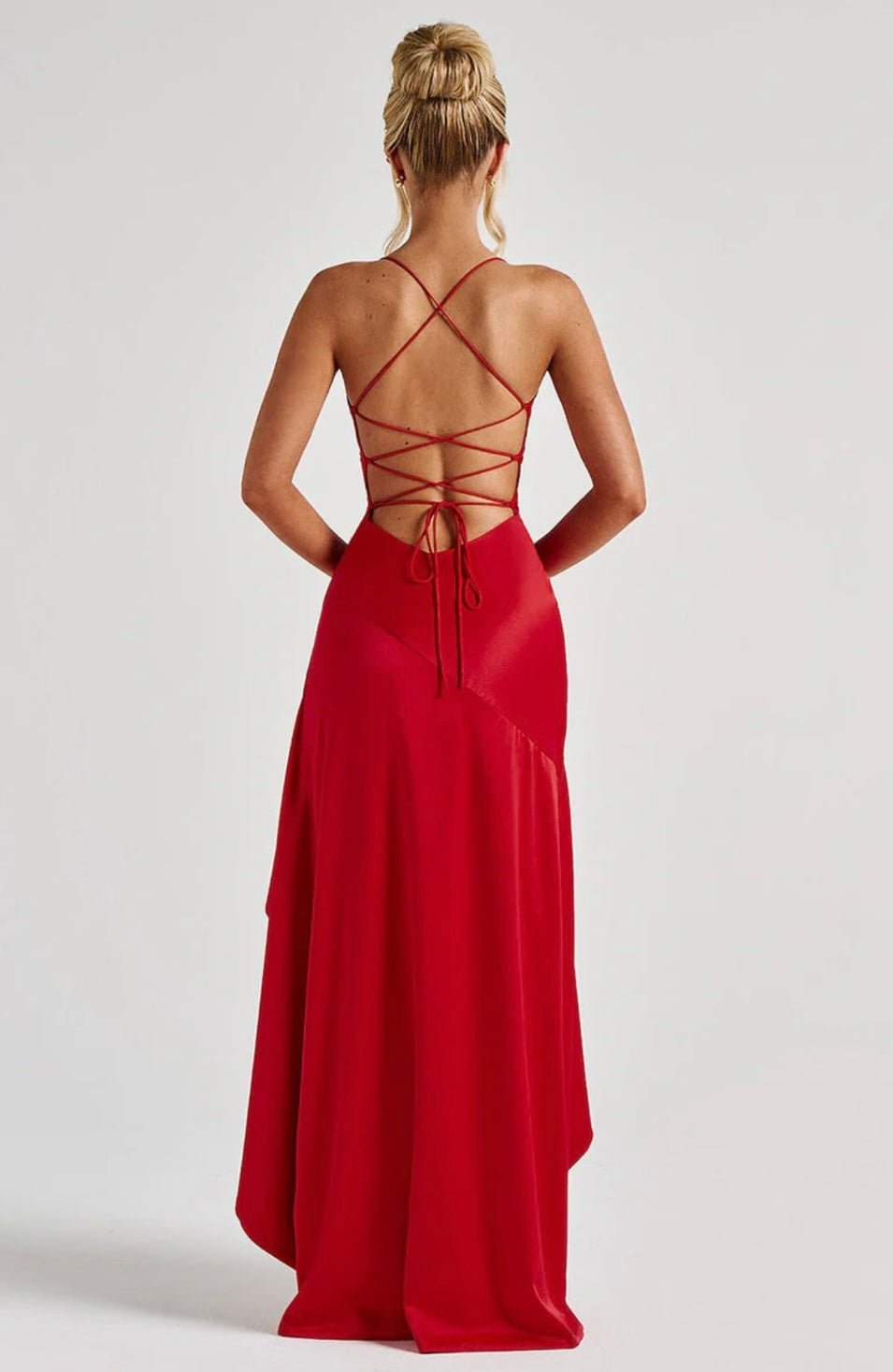 Sweetheart Neck High Slit Maxi Dress