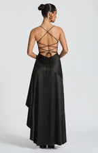 Sweetheart Neck High Slit Maxi Dress