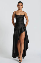 Sweetheart Neck High Slit Maxi Dress