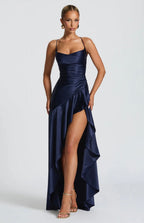 Sweetheart Neck High Slit Maxi Dress