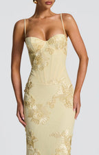 Sweetheart Neck Lace Maxi Dress With Straps