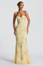 Sweetheart Neck Lace Maxi Dress With Straps