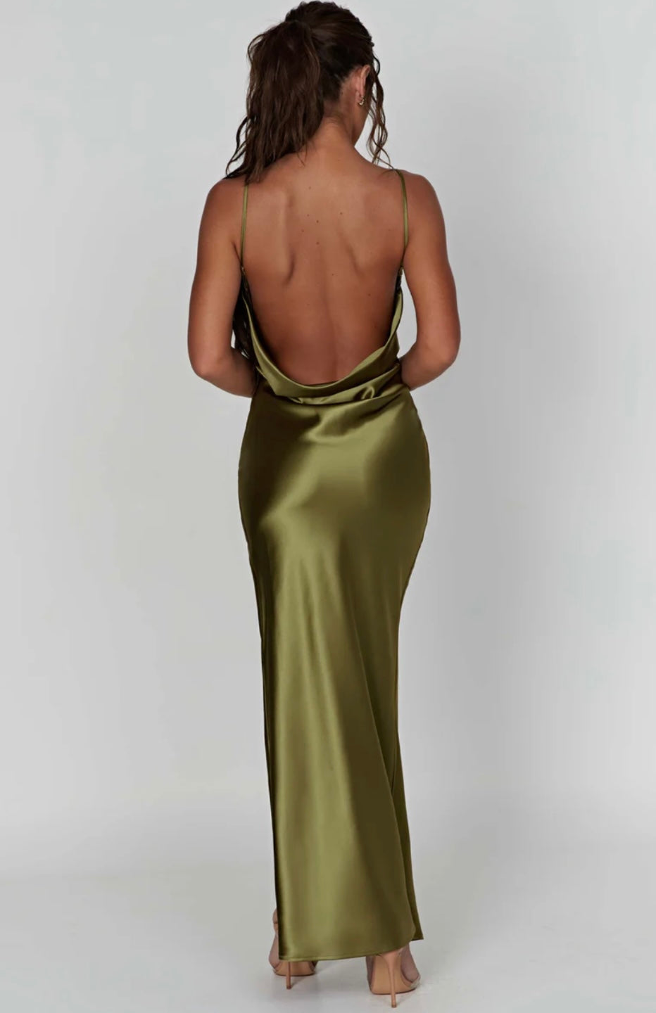Women's Cowl Neck Maxi Dress with High Side Split