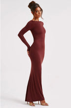Fitted Open Back Bodycon Maxi Dress