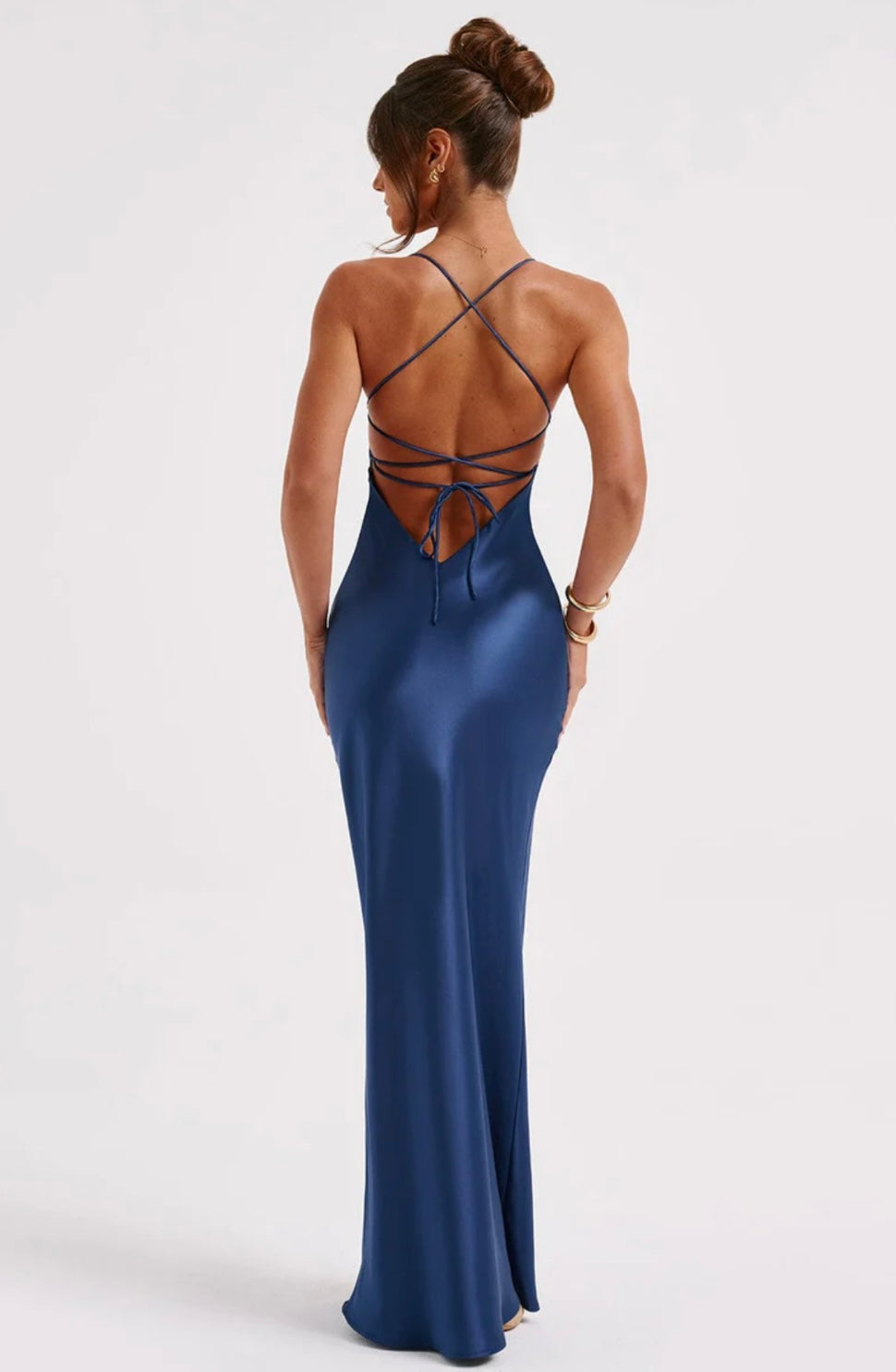 Cross Back Strappy Maxi Dress