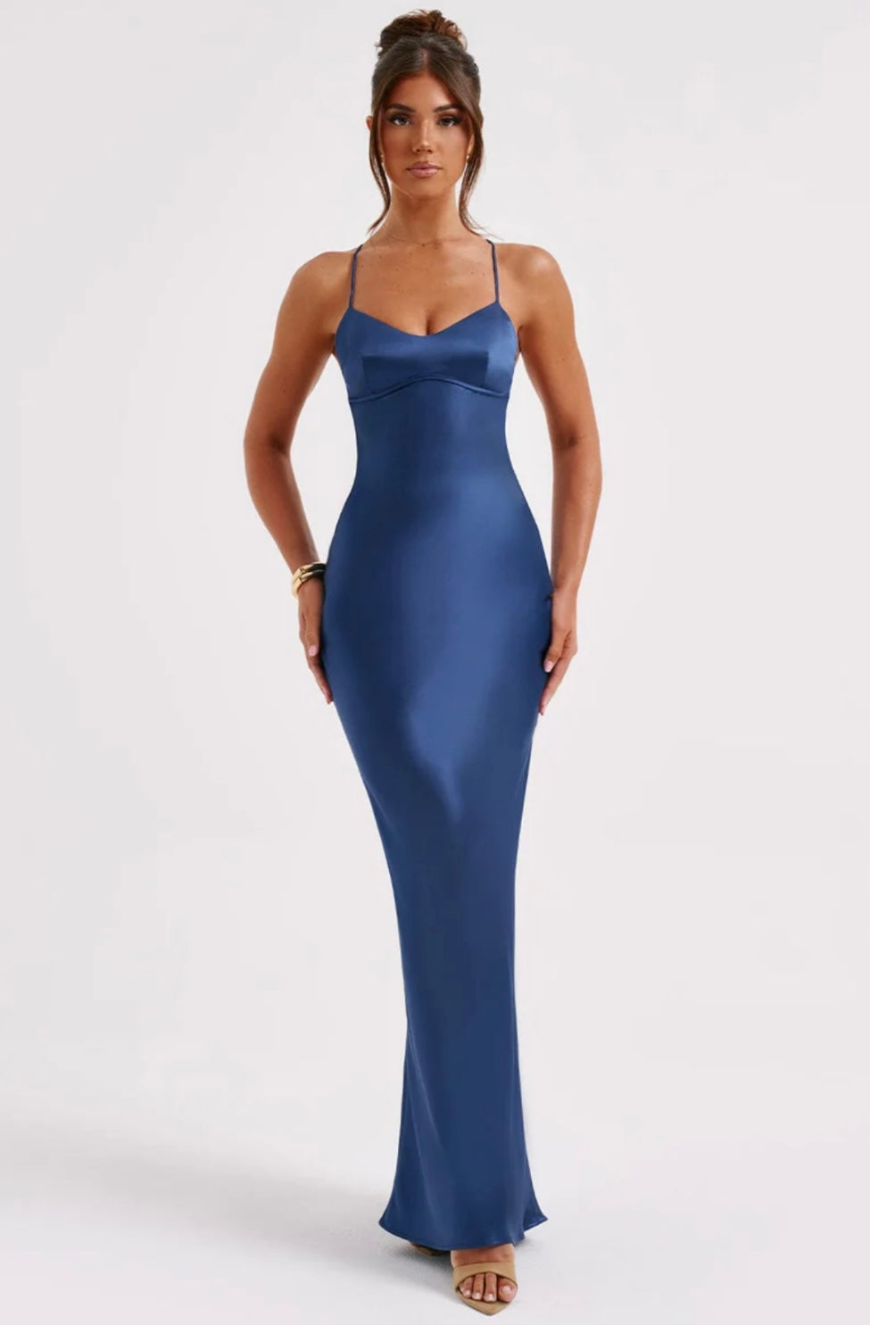 Cross Back Strappy Maxi Dress